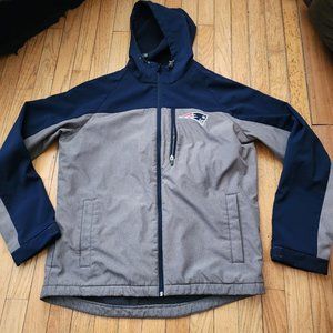 NFL Men's Jacket Wind Rain Lined Breaker Coat New England Patriots Size Medium